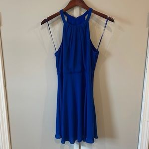 Blue express high neck dress